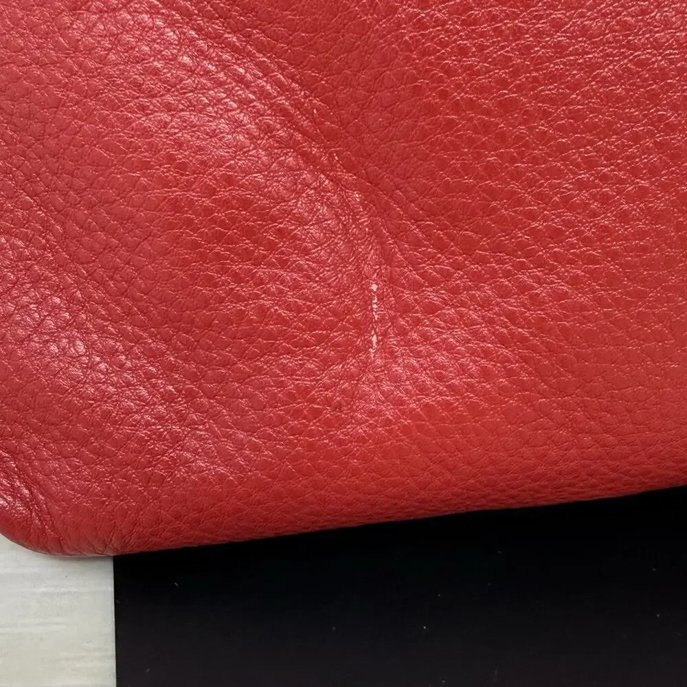 Michael Kors Camden Red Leather Drawstring Crossbody Bag
